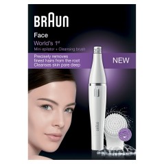 "Braun Face 810 Facial Epilator - White | Smooth, Effortless Hair Removal for Radiant Skin"